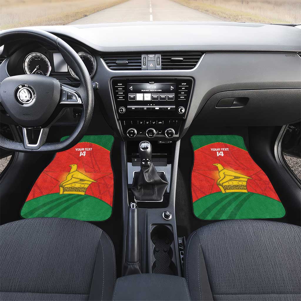 Custom Zimbabwe Cricket Car Mats Go Chevrons 2003 Color Version - Wonder Print Shop