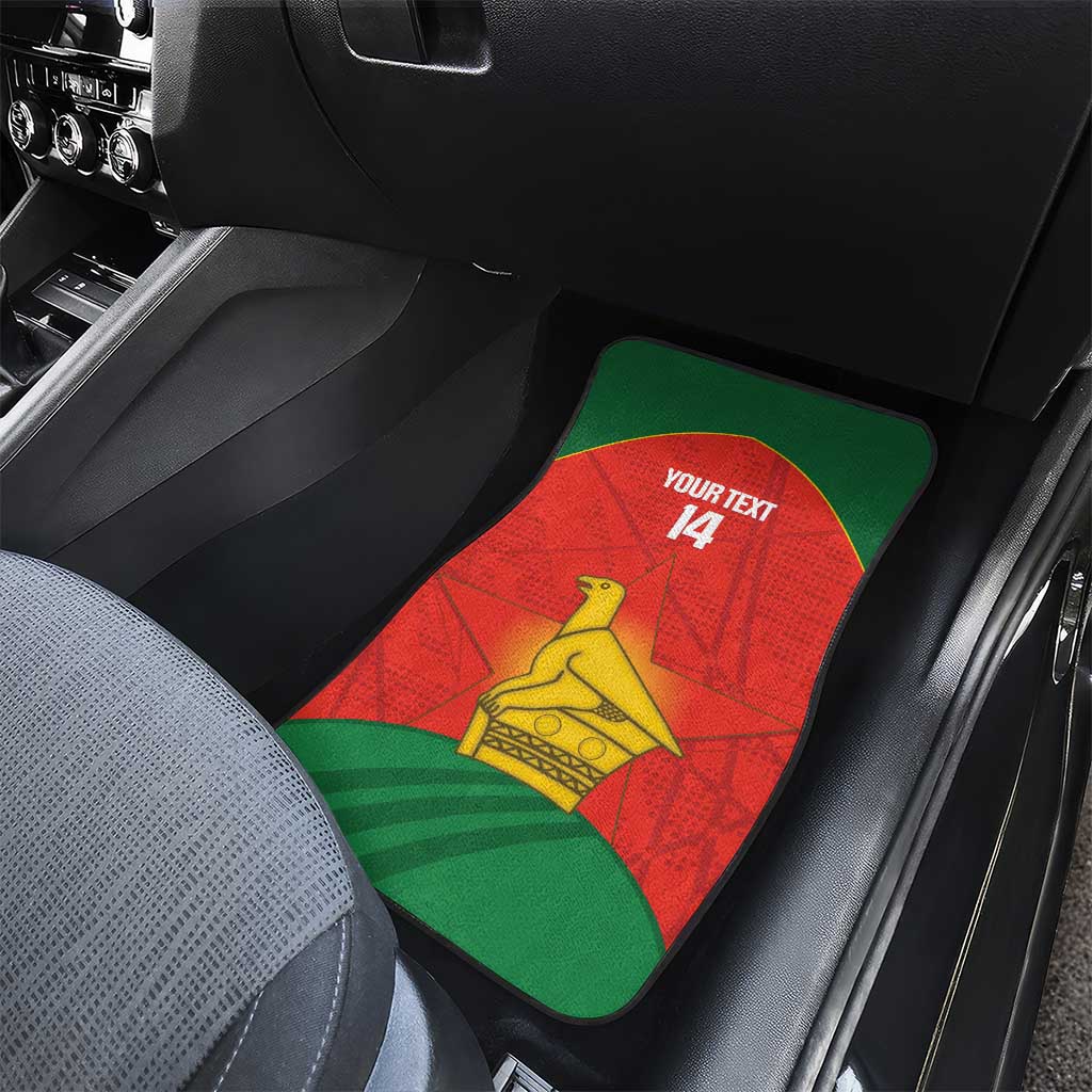 Custom Zimbabwe Cricket Car Mats Go Chevrons 2003 Color Version - Wonder Print Shop