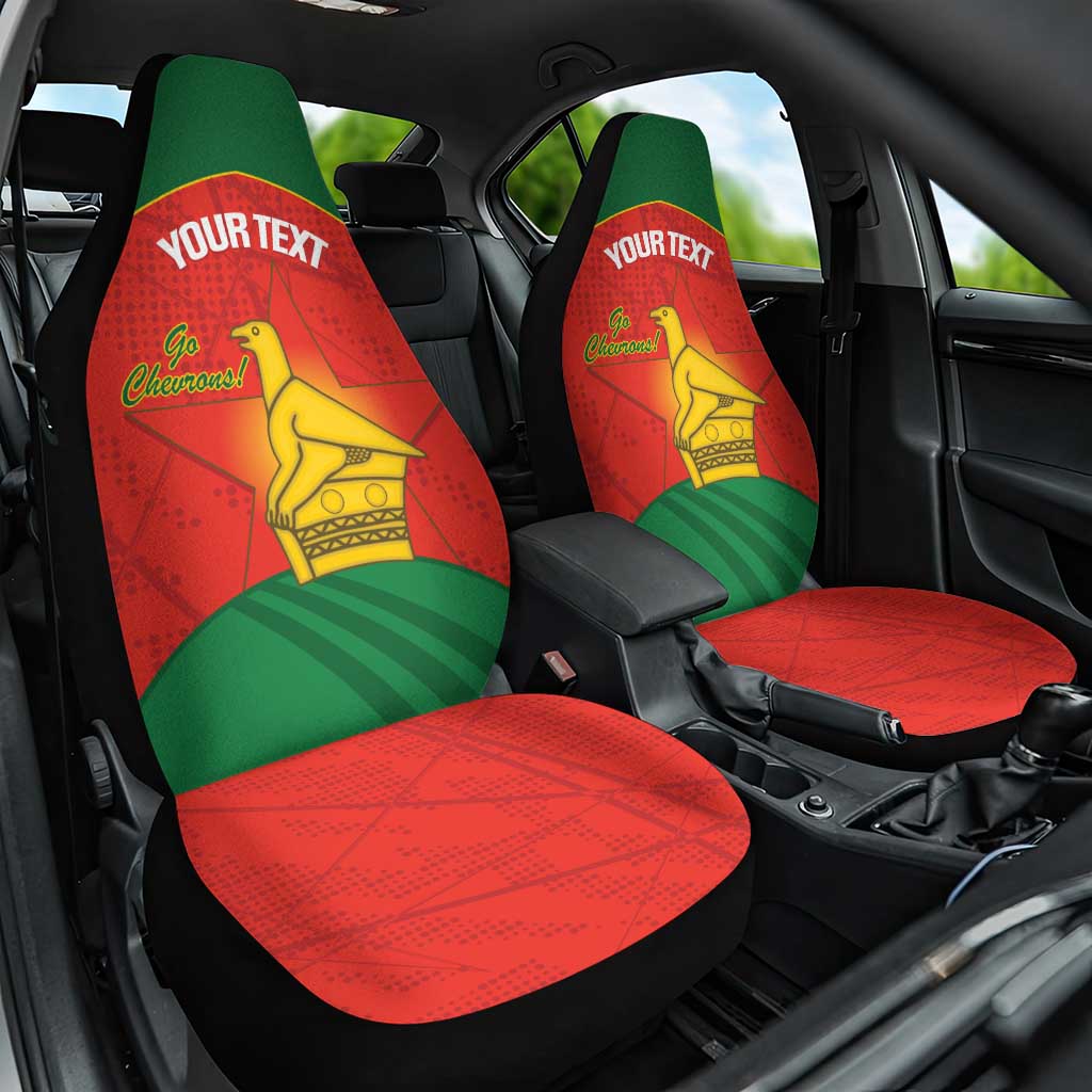 Custom Zimbabwe Cricket Car Seat Cover Go Chevrons 2003 Color Version - Wonder Print Shop