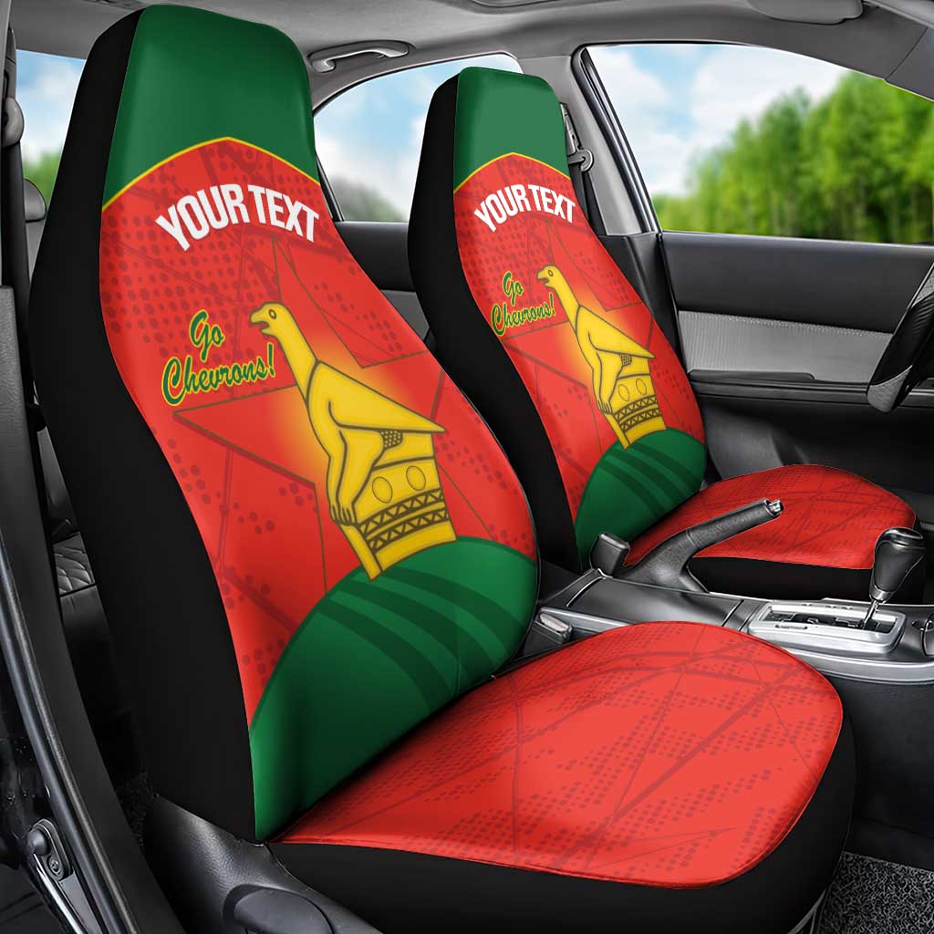 Custom Zimbabwe Cricket Car Seat Cover Go Chevrons 2003 Color Version - Wonder Print Shop