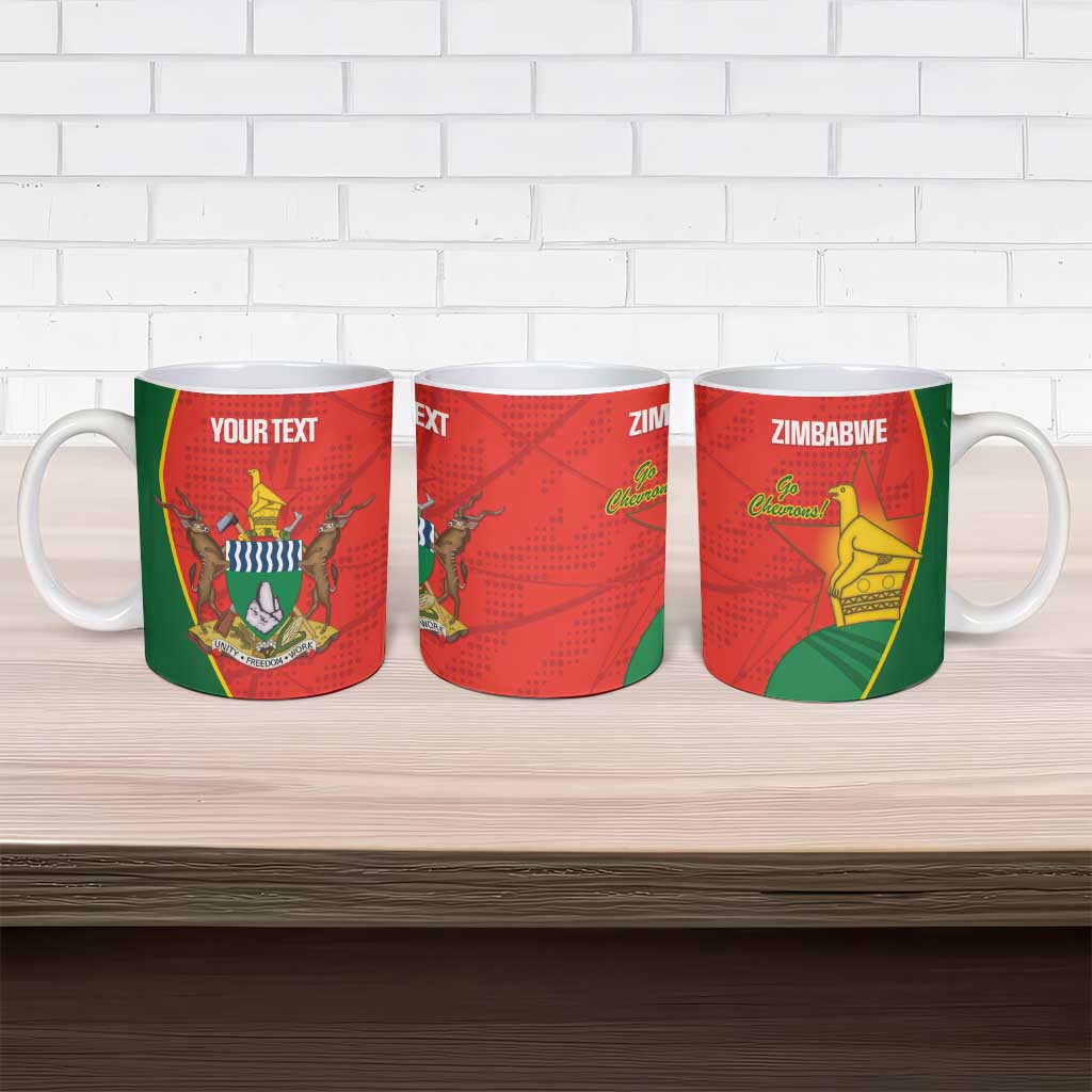 Custom Zimbabwe Cricket Ceramic Mug Go Chevrons 2003 Color Version - Wonder Print Shop