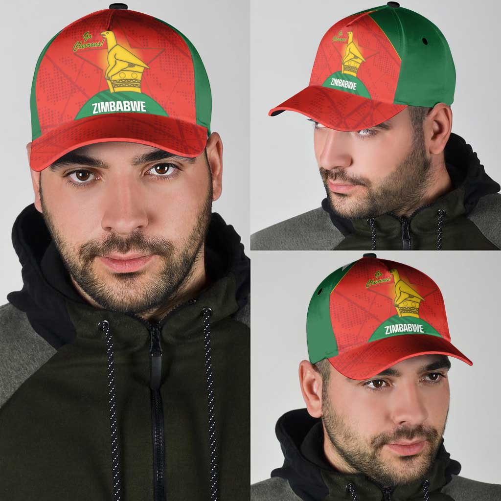 Zimbabwe Cricket Classic Cap Go Chevrons 2003 Color Version - Wonder Print Shop