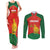 Custom Zimbabwe Cricket Couples Matching Tank Maxi Dress and Long Sleeve Button Shirt Go Chevrons 2003 Color Version - Wonder Print Shop