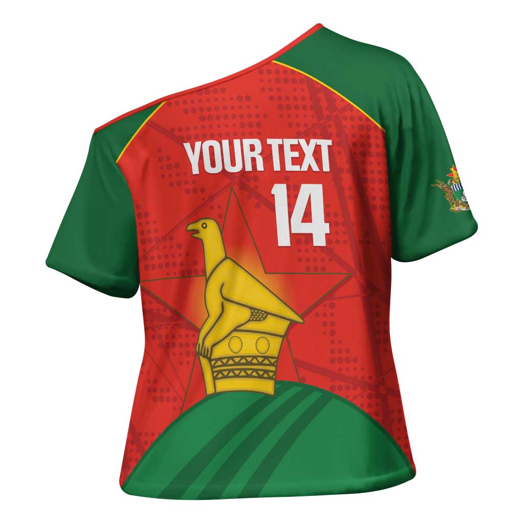 Custom Zimbabwe Cricket Cross Shoulder Shirt Go Chevrons 2003 Color Version - Wonder Print Shop
