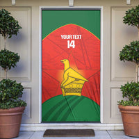 Custom Zimbabwe Cricket Door Cover Go Chevrons 2003 Color Version - Wonder Print Shop