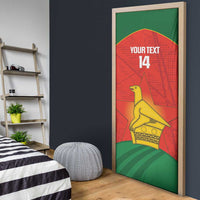 Custom Zimbabwe Cricket Door Cover Go Chevrons 2003 Color Version - Wonder Print Shop
