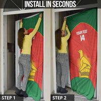 Custom Zimbabwe Cricket Door Cover Go Chevrons 2003 Color Version - Wonder Print Shop