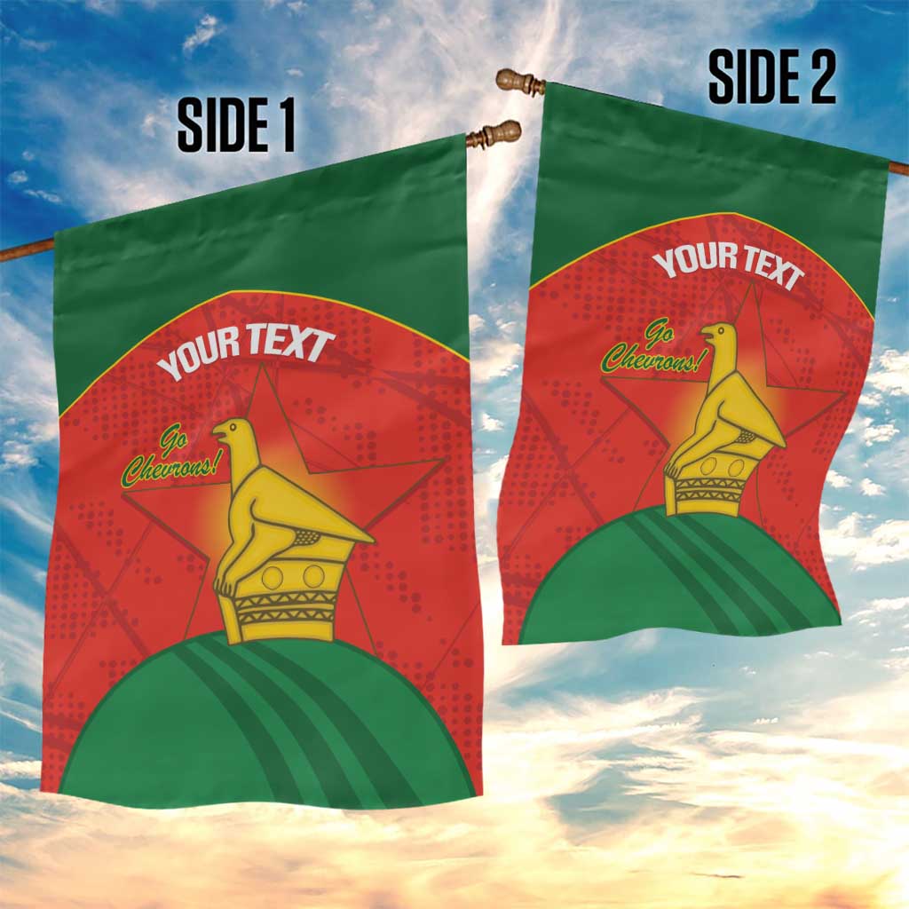 Custom Zimbabwe Cricket Garden Flag Go Chevrons 2003 Color Version - Wonder Print Shop