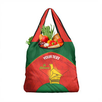 Custom Zimbabwe Cricket Grocery Bag Go Chevrons 2003 Color Version - Wonder Print Shop