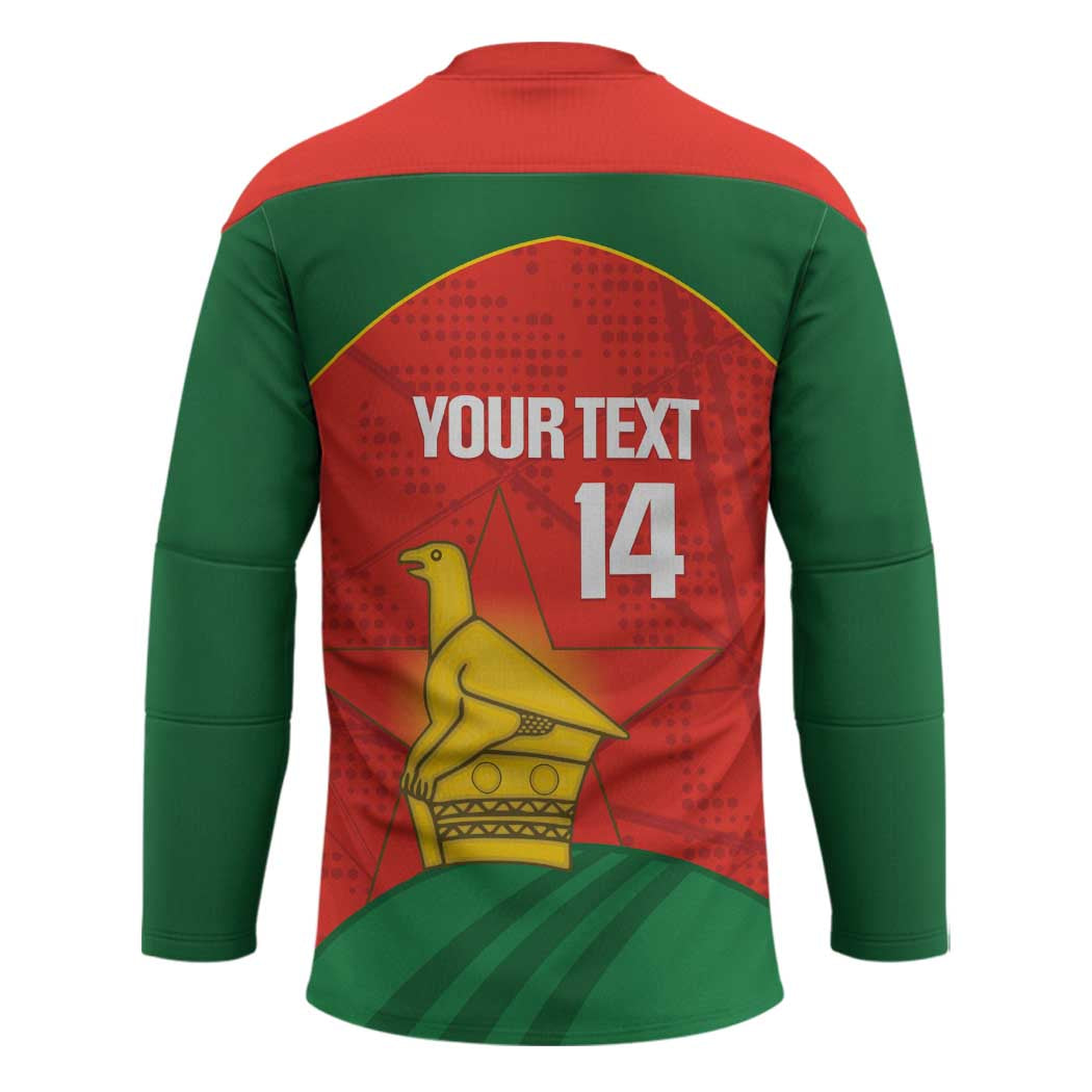 Custom Zimbabwe Cricket Hockey Jersey Go Chevrons 2003 Color Version - Wonder Print Shop