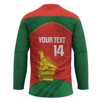 Custom Zimbabwe Cricket Hockey Jersey Go Chevrons 2003 Color Version - Wonder Print Shop