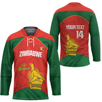Custom Zimbabwe Cricket Hockey Jersey Go Chevrons 2003 Color Version - Wonder Print Shop