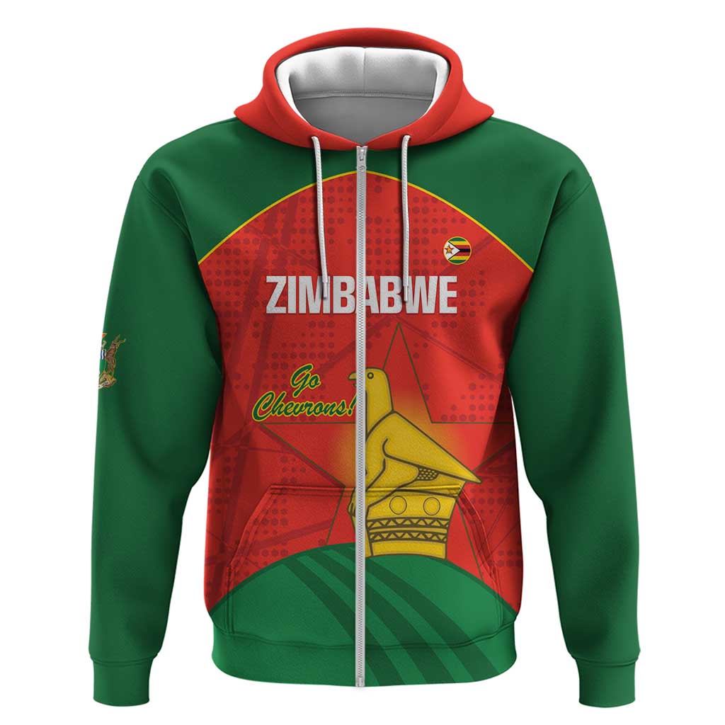 Custom Zimbabwe Cricket Hoodie Go Chevrons 2003 Color Version - Wonder Print Shop