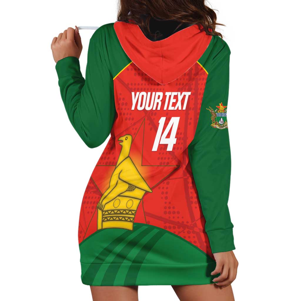 Custom Zimbabwe Cricket Hoodie Dress Go Chevrons 2003 Color Version - Wonder Print Shop