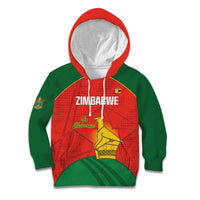 Custom Zimbabwe Cricket Kid Hoodie Go Chevrons 2003 Color Version - Wonder Print Shop