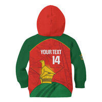 Custom Zimbabwe Cricket Kid Hoodie Go Chevrons 2003 Color Version - Wonder Print Shop