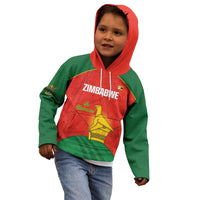 Custom Zimbabwe Cricket Kid Hoodie Go Chevrons 2003 Color Version - Wonder Print Shop