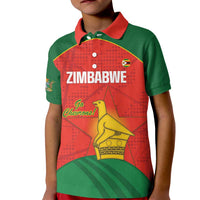 Custom Zimbabwe Cricket Kid Polo Shirt Go Chevrons 2003 Color Version - Wonder Print Shop