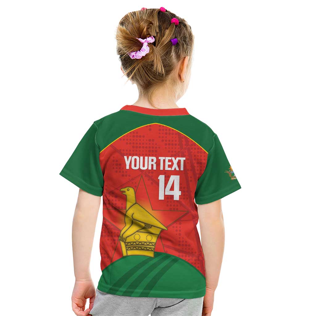 Custom Zimbabwe Cricket Kid T Shirt Go Chevrons 2003 Color Version - Wonder Print Shop
