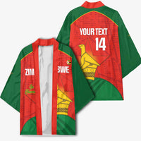 Custom Zimbabwe Cricket Kimono Go Chevrons 2003 Color Version - Wonder Print Shop