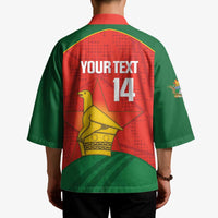 Custom Zimbabwe Cricket Kimono Go Chevrons 2003 Color Version - Wonder Print Shop