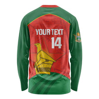 Custom Zimbabwe Cricket Long Sleeve Shirt Go Chevrons 2003 Color Version - Wonder Print Shop
