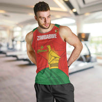 Custom Zimbabwe Cricket Men Tank Top Go Chevrons 2003 Color Version - Wonder Print Shop