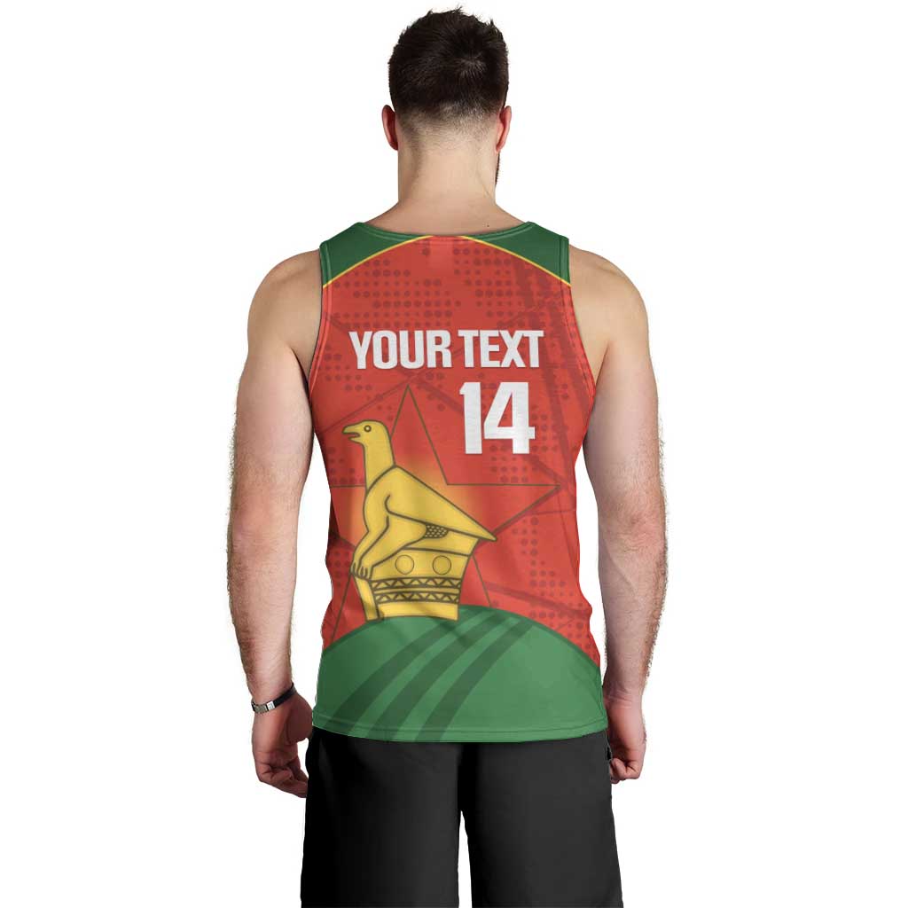 Custom Zimbabwe Cricket Men Tank Top Go Chevrons 2003 Color Version - Wonder Print Shop