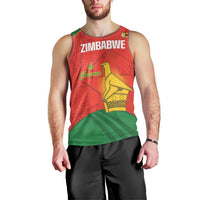 Custom Zimbabwe Cricket Men Tank Top Go Chevrons 2003 Color Version - Wonder Print Shop