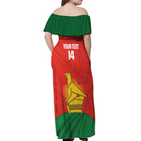 Custom Zimbabwe Cricket Off Shoulder Maxi Dress Go Chevrons 2003 Color Version - Wonder Print Shop