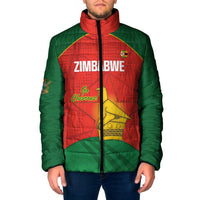 Custom Zimbabwe Cricket Padded Jacket Go Chevrons 2003 Color Version - Wonder Print Shop