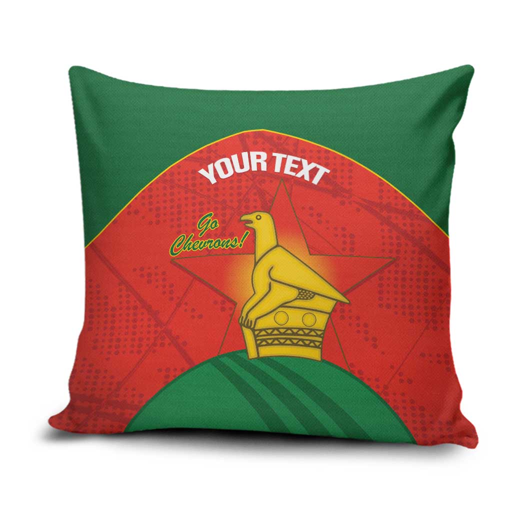 Custom Zimbabwe Cricket Pillow Cover Go Chevrons 2003 Color Version - Wonder Print Shop