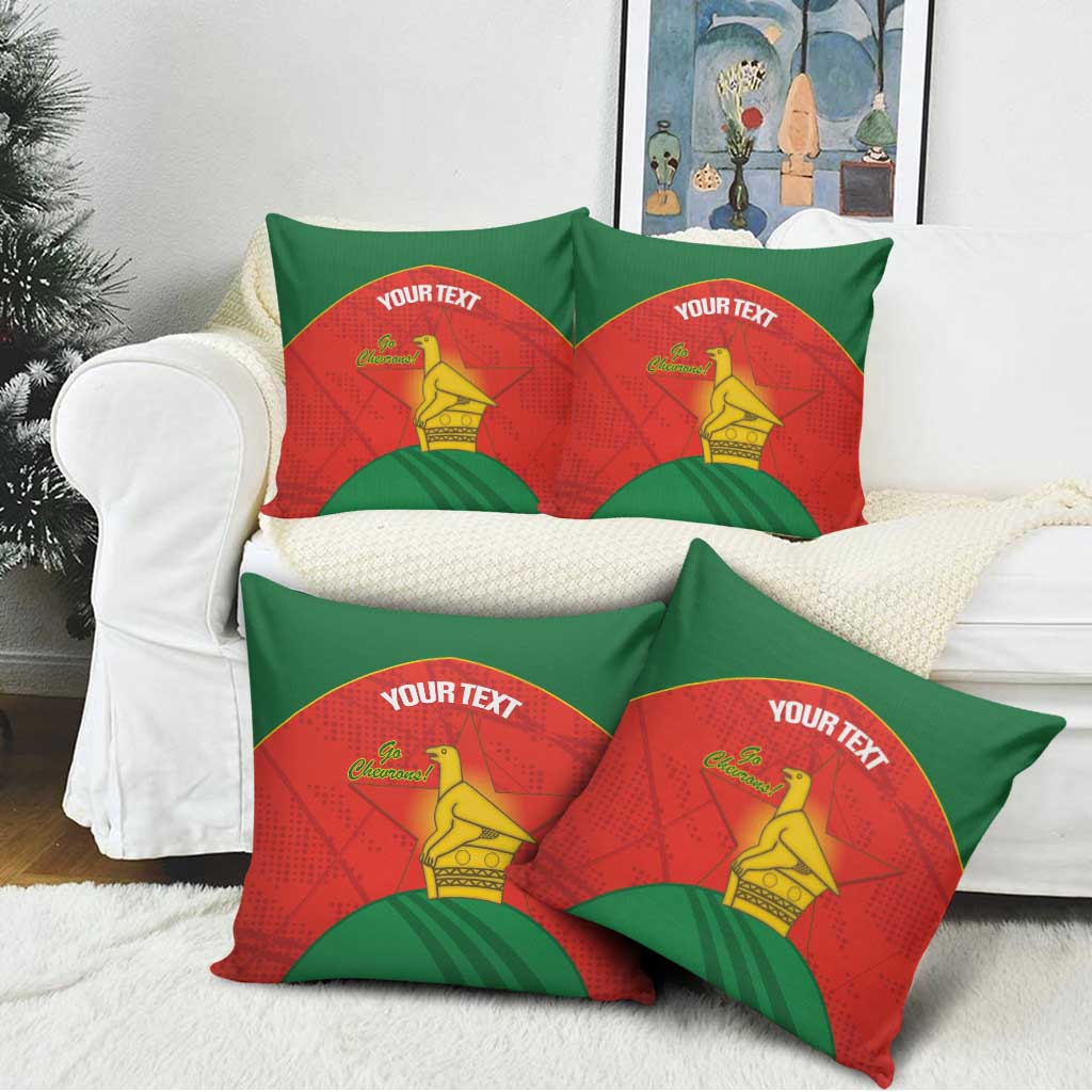 Custom Zimbabwe Cricket Pillow Cover Go Chevrons 2003 Color Version - Wonder Print Shop