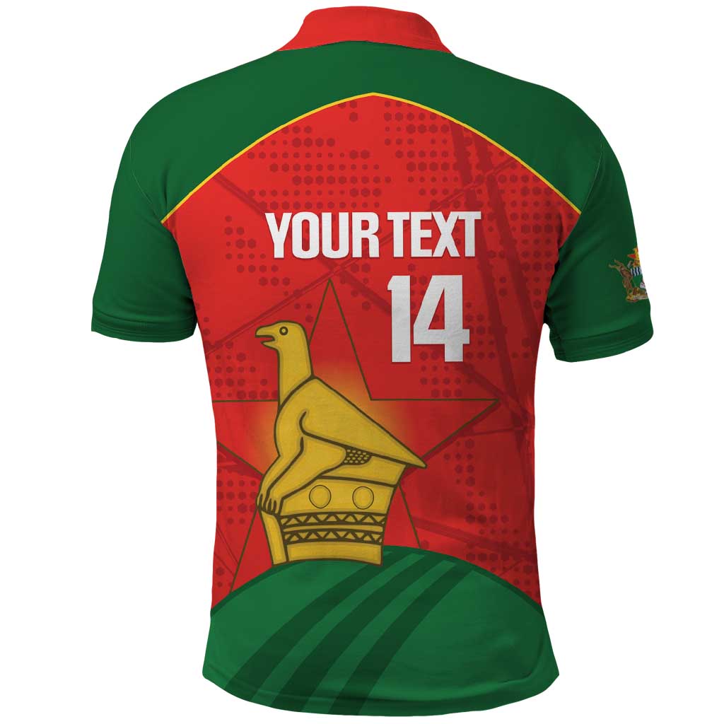 Custom Zimbabwe Cricket Polo Shirt Go Chevrons 2003 Color Version - Wonder Print Shop