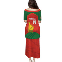 Custom Zimbabwe Cricket Puletasi Go Chevrons 2003 Color Version - Wonder Print Shop