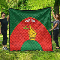 Custom Zimbabwe Cricket Quilt Go Chevrons 2003 Color Version - Wonder Print Shop