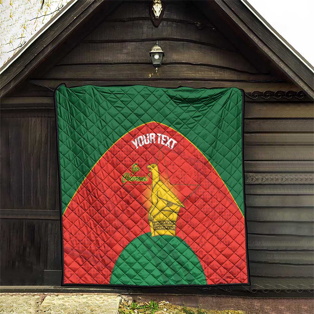 Custom Zimbabwe Cricket Quilt Go Chevrons 2003 Color Version - Wonder Print Shop