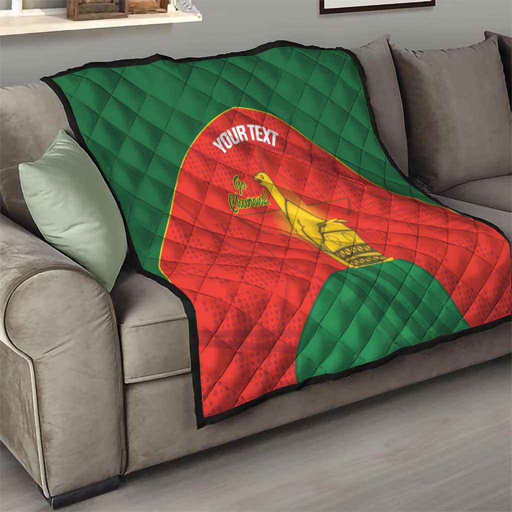 Custom Zimbabwe Cricket Quilt Go Chevrons 2003 Color Version - Wonder Print Shop
