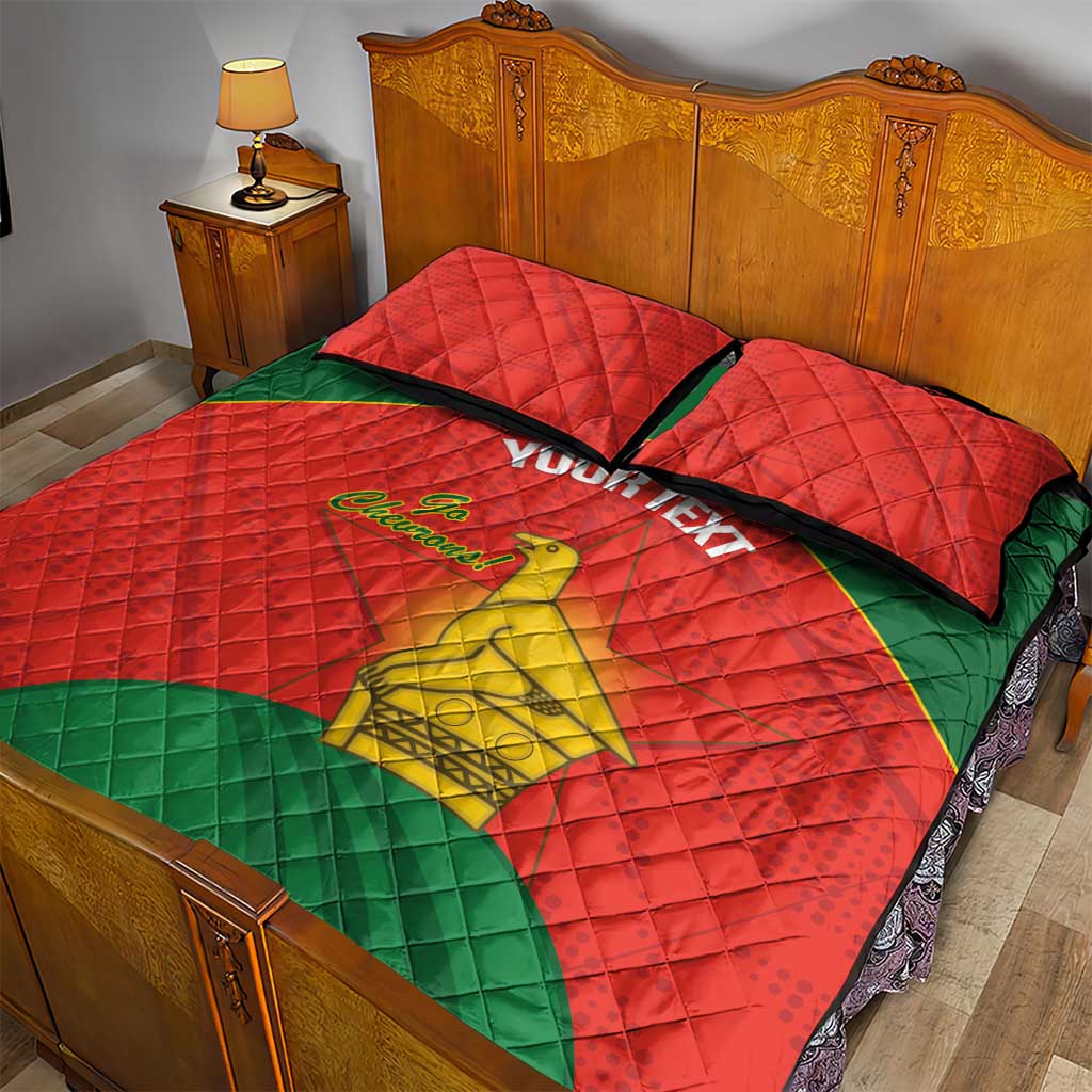 Custom Zimbabwe Cricket Quilt Bed Set Go Chevrons 2003 Color Version - Wonder Print Shop