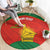 Custom Zimbabwe Cricket Round Carpet Go Chevrons 2003 Color Version - Wonder Print Shop