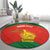 Custom Zimbabwe Cricket Round Carpet Go Chevrons 2003 Color Version - Wonder Print Shop