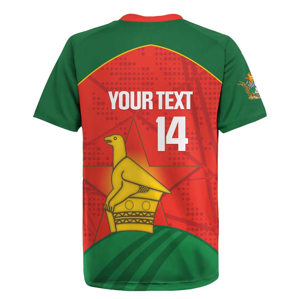Custom Zimbabwe Cricket Rugby Jersey Go Chevrons 2003 Color Version - Wonder Print Shop