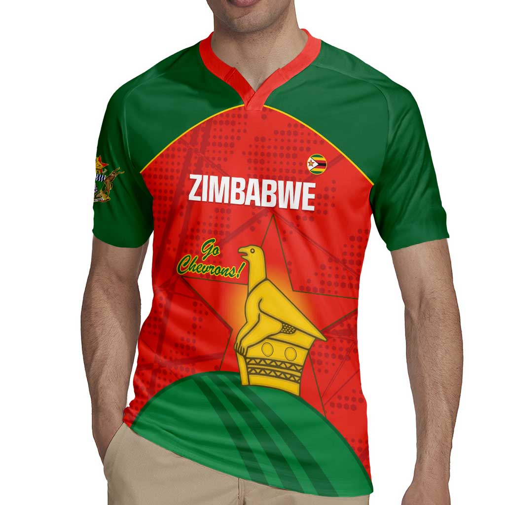 Custom Zimbabwe Cricket Rugby Jersey Go Chevrons 2003 Color Version - Wonder Print Shop