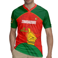 Custom Zimbabwe Cricket Rugby Jersey Go Chevrons 2003 Color Version - Wonder Print Shop