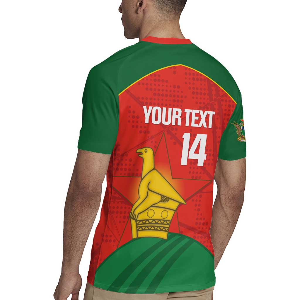 Custom Zimbabwe Cricket Rugby Jersey Go Chevrons 2003 Color Version - Wonder Print Shop