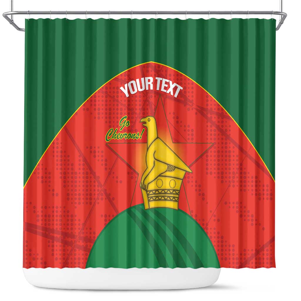 Custom Zimbabwe Cricket Shower Curtain Go Chevrons 2003 Color Version - Wonder Print Shop