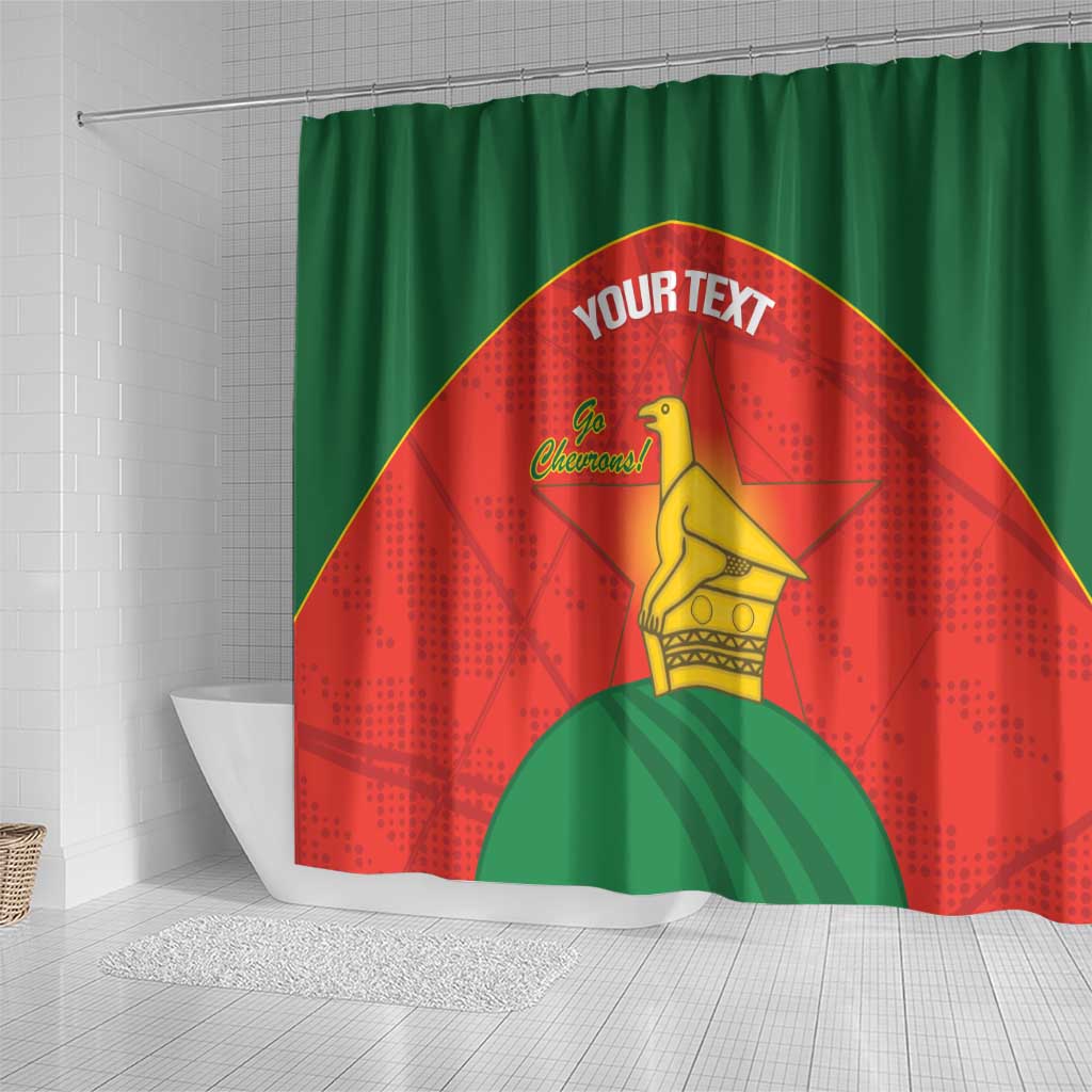 Custom Zimbabwe Cricket Shower Curtain Go Chevrons 2003 Color Version - Wonder Print Shop