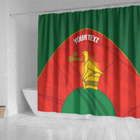 Custom Zimbabwe Cricket Shower Curtain Go Chevrons 2003 Color Version - Wonder Print Shop