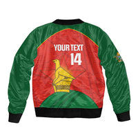 Custom Zimbabwe Cricket Sleeve Zip Bomber Jacket Go Chevrons 2003 Color Version - Wonder Print Shop