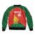 Custom Zimbabwe Cricket Sleeve Zip Bomber Jacket Go Chevrons 2003 Color Version - Wonder Print Shop